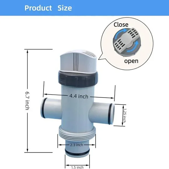 Plunger Valve Assembly Dual Split Hose 2-Pack | Compatible with Intex 11872 Pool - Picture 2 of 9